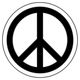 Peace Sign Sticker (Black)